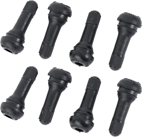 8Pcs Premium TR413 Tubeless Tire Valve Stems, Black Rubber Snap-in Tire Valve Stem, Universal for Tubeless 0.453 inches 11.5mm Rim Holes...