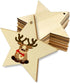 obmwang 50 Pieces Natural Wooden Star Cutouts Unfinished Predrilled Wooden Star Embellishments with Natural Twine for Christmas, DIY Craft, Party ...