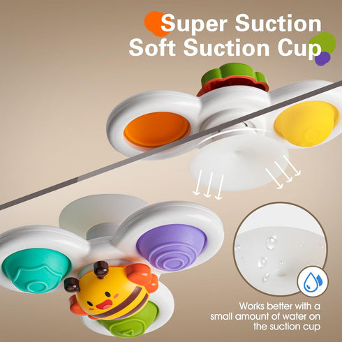 3PCS Suction Cup Spinner Toys for 1 2 Year Old Boys Spinning Toys 12-18 Months Sensory Toys for Toddlers 1-3 First Birthday Baby Gifts for Girls...