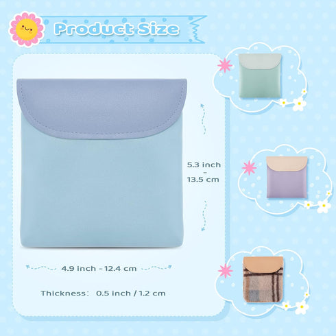 Sanitary Napkin Storage Bag, Portable Period Bag with Snap, Menstrual Pad Bag Tampon Holder for Purse for Teen Girls Women Ladies Daily Use, First...
