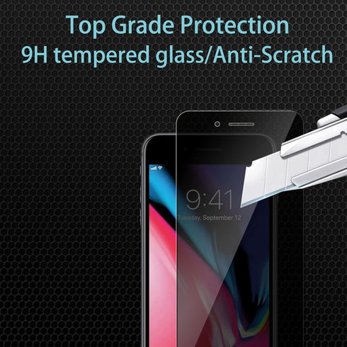 2 Pack Privacy Screen Protector for iPhone 8 Plus/iPhone 7 Plus/iPhone 6S Plus, Tempered Glass Film, 9H Hardness, Anti-Scratch, Premium HD Clarity...