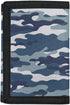 Blue Camo Print Kids Wallet for Boys Girls Teens Trifold Canvas Wallet for Men Women Army Camouflage Wallets Credit Card Holder...