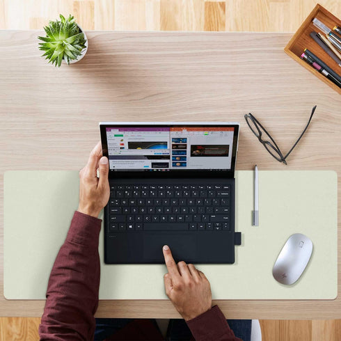 Desk Mat Large Protector Pad - Multifunctional Dual-Sided Office Desk Pad,Smooth Surface Soft Mouse Pad,Waterproof Desk Mat for Desktop, Pu Leathe...