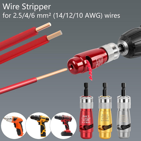 Electric Wire Stripper and Twister for Drill,Fast Stripping and Twisting Tool,Professional Electrician Tool Set for Power Drill Cable Quick Stripp...