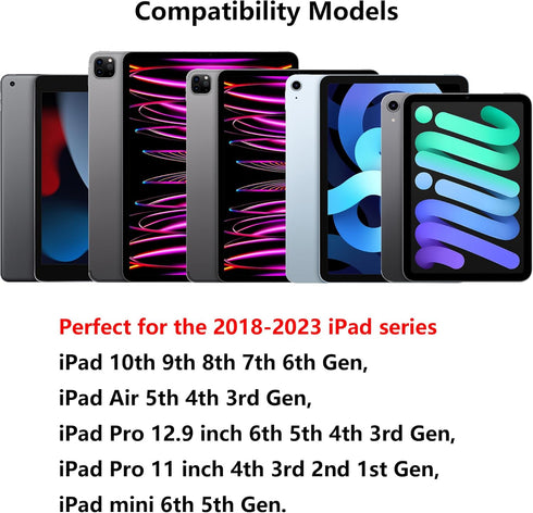 Stylus Pen for iPad 10th 9th 8th 7th 6th Generation, iPad Pro 12.9 11 inch, iPad Air 5th 4th 3rd Gen, iPad Mini 6 5, Apple Pencil 1st & 2nd Gen Al...