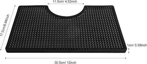 MRbrew Beer Drip Tray, Non-Slip PVC Kegerator Surface Mount Drip Tray Mat, Beverage Bar Drip Tray with Draft Beer Tower Flange Cutout...