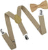Men Elastic Suspenders and Bow Ties Set for Wedding, Formal Events...