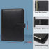 Leather A5 Binder 6 Ring Binder Planner Notebook Cover for A5 Filler Paper(Inner Paper Not Included), A5 Size, Black...