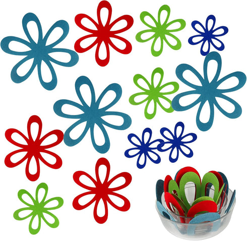 BYKITCHEN Felt Pan Separators, Set of 20 & 4 Different Sizes, Flower Glass Bowl Dish Separator Protectors for Stacking and Protecting Glassware, C...