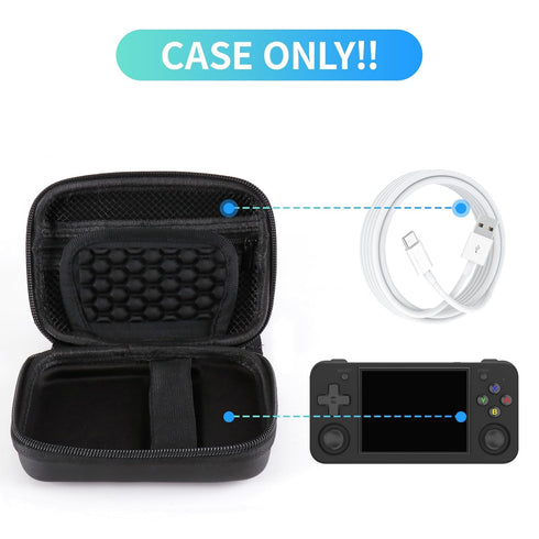 QLoztyse Retro Handheld Game Console Case for Anbernic Rg35xx - Storage Handheld Games Hard Carrying Cases Compatible with Rg353v, Rg353vs, Rg405v...