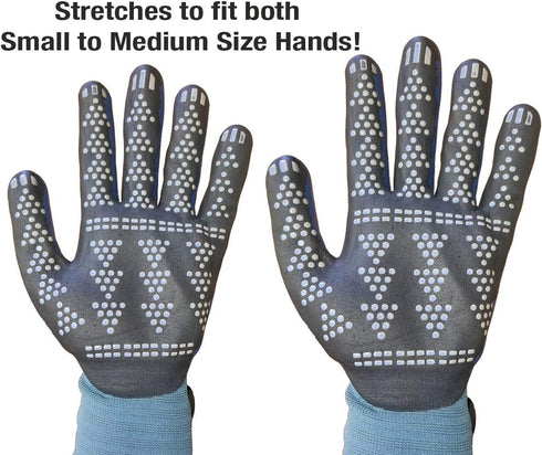 Midwest Gloves & Gear unisex adult Advanced Max Gripping Glove, Slate Blue , 1 pair...