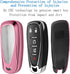 Sindeda for Chevrolet Key Fob Cover With Keychain Soft TPU Full Protection Key Shell Case Compatible with Chevrolet 2016-2024 Chevy Malibu Camaro ...