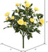 Vickerman 15" Artificial Yellow Mini Diamond Rose Bush - Pack of 5 - Premium Faux Flowers for Wedding or Home Decor - Maintenance Free Decorative ...