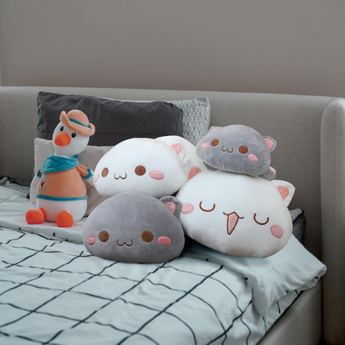 Super Soft 13.7" Cute Cat Kitten Doll Plush Toy Kawaii Anime Plush Cute Stuffed Animal Cat Toys for Kids Girls Boys Cat (White)...