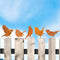 Rusty Bird Silhouette with Rusty Patina Birds Decoration Lifelike Metal Birds Garden Ornaments Silhouette Simulation Bird Figurine Rustic Outdoor ...