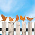 Rusty Bird Silhouette with Rusty Patina Birds Decoration Lifelike Metal Birds Garden Ornaments Silhouette Simulation Bird Figurine Rustic Outdoor ...