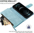 RANYOK Wallet Case Compatible with iPhone 11 (6.1 inch), Premium PU Leather Zipper Folio Wallet RFID Blocking with Wrist Strap Magnetic Closure Bu...