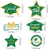 Green and Gold Graduation Decorations Set of 24 Class of 2025 Table Decor Congrats Grad Party Centerpiece Sticks Table Toppers Graduation Party Su...