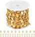 Kyutong 5 Meters Circle Sequins Link Chain Roll Gold Jewelry Chains for Making Jewelry Stainless Steel Chain Bulk with Lobster Clasps and Jump Rin...