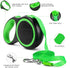 UrbanX Retractable Dog Leash for Large and Strong Breed Dogs with Anti-Slip Handle 24ft Strong Nylon Tape One-Handed Brake Pause Lock - Green...