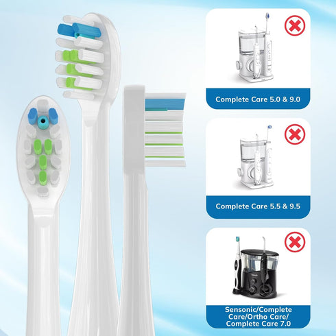6 Pack Replacement Replacement Brush Heads for Waterpik Sonic Fusion Flossing Toothbrush Compatible with Sonic Fusion SF01/SF02 and Sonic Fusion 2...
