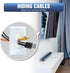 VCELINK Wall Plate Cable Pass Through with Mounting Bracket, Single Gang Flexible Rubber Opening Cable Outlet Cover for Low Voltage Cables, Wall M...