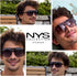 NYS Collection Square Aviator Sunglasses Womens Mens 70s Double Bridge Large Frame...