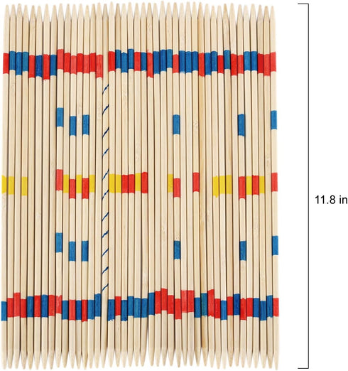 41 Piece 12 Inch Bamboo Pick Up Sticks Game Classic Table Game Fun Family Board Game Gift for Adults and Kids...