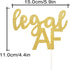 Legal AF Birthday Cake Topper for 18th / 19th / 21st Birthday Party Decorations (Double Sided Gold Glitter)...
