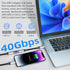 USB C Coupler 2Pack, 40Gbps USB C Female to Female Adapter 240W USB 4 Coupler Type C Coupler 8K@60Hz, 5K@60Hz, 4K@120Hz for iPhone 15 Series, Thun...