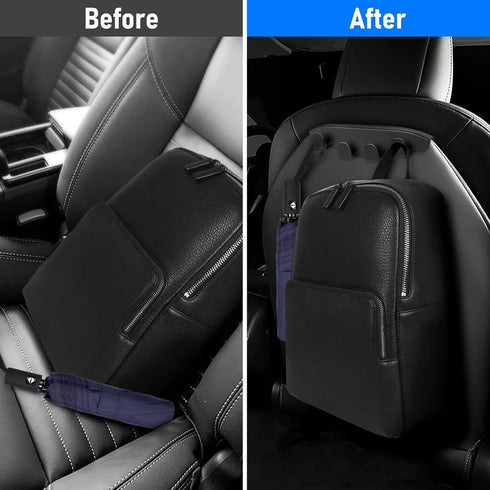 Linkstyle 2 Pcs Car Seat Hooks Compatible with Tesla Model 3 Model Y 2017-2024, Car Back Hooks Seat Headrest Hooks Car Bag Hook Universal Car Vehi...