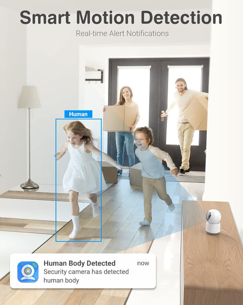 ANNKE Crater 2-2K WiFi Pan Tilt Smart Security Camera, Upgraded 3MP Baby/Pet Monitor, Indoor IP Camera 360-degree with Two-Way Audio, Human Motion...
