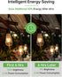 Dusk to Dawn Edison Light Bulbs ST58(ST19), Vintage Amber Glass, Warm Light, 60W Equivalent, Automatic On/Off Light Sensing LED Filament Bulb Outd...