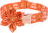 ARING PET Thanksgiving Dog Collar-Cotton Turkey Dog Collar with Flower, Adjustable Fall Orange Turkey Pet Collars Puppy Collars...