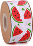 Watermelon Satin Craft Ribbon 40 Yards Red Green Black Fruit Printed Themed Decorative Ribbons for Gift Wrapping DIY Bows Bridal Shower Birthday S...