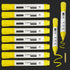 Bright Yellow Markers Easy Clean Dry Erase Markers for Black Glass Board, 2-in-1 Reversible Dual Tip - Bullet & Fine, Easy Grip Kids Liquid Chalk ...
