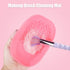 Silicon Makeup Brush Cleaning Mat Makeup Brush Cleaner Pad with Back Strap Cosmetic Brush Cleaning Mat Portable Washing Tool for Makeup (Pink)...