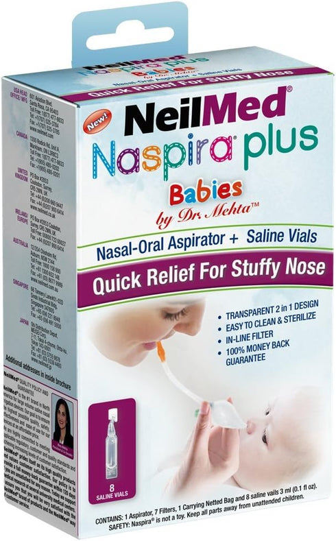 NeilMed Naspira Plus Nasal Oral Aspirator, 1 Count...
