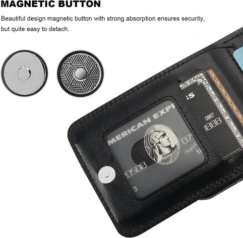 KIHUWEY for Samsung Galaxy S24 Plus Case Wallet with Credit Card Holder, Flip Premium Leather Magnetic Clasp Kickstand Heavy Duty Protective Cover...