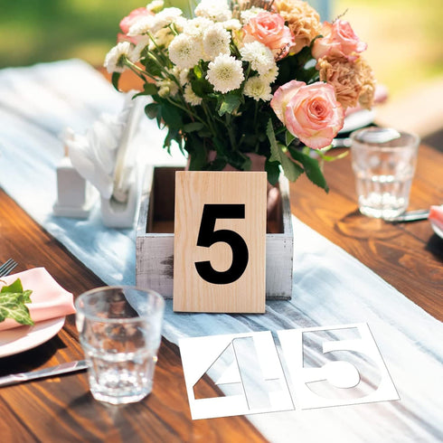 6 Inch Number Stencils Plastic Number Stencils Reusable Digital Painting Templates for Cake Stencil Address Number Painting Stencils Templates...