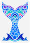 FINGERINSPIRE Mermaid Tail Painting Stencil 11.7x8.3 inch Hollow Out Marine Fish Tail Stencil Reusable Plastic Mandela Floral Pattern Tail Stencil...