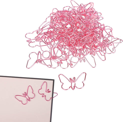 50Pcs Butterflies Paperclip, Multicolor Paperclips Metal Paper Clips Cartoon Color Plating Innovative Cute Paperclips for School Office Supplies...