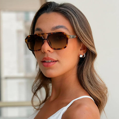 AIEYEZO Retro Square Sunglasses for Women Men Trendy Rectangle Aviator Sun Glasses Vintage 70s Shades...