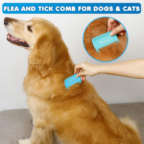 Dual Flex Slicker Brush Dog Brush, Gentle Grooming Tool for Sensitive Dogs & Cats - Ideal for Long Hair, Removes Undercoat, Tangles, and Knots...