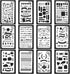 24 PCS Bullet Notebook Journal Stencil Plastic Planner Set for Journaling Suppies/Diary/Scrapbook DIY Drawing Template Stencils 4x7 Inches Kit Acc...