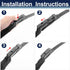 X AUTOHAUX 24 in 18 in Front Pair Left Right Set Windshield Wiper Blades Replacement for Mazda 6 CX-5 CX-9 CX5 CX9 2017-2021 Push Button (Not for ...