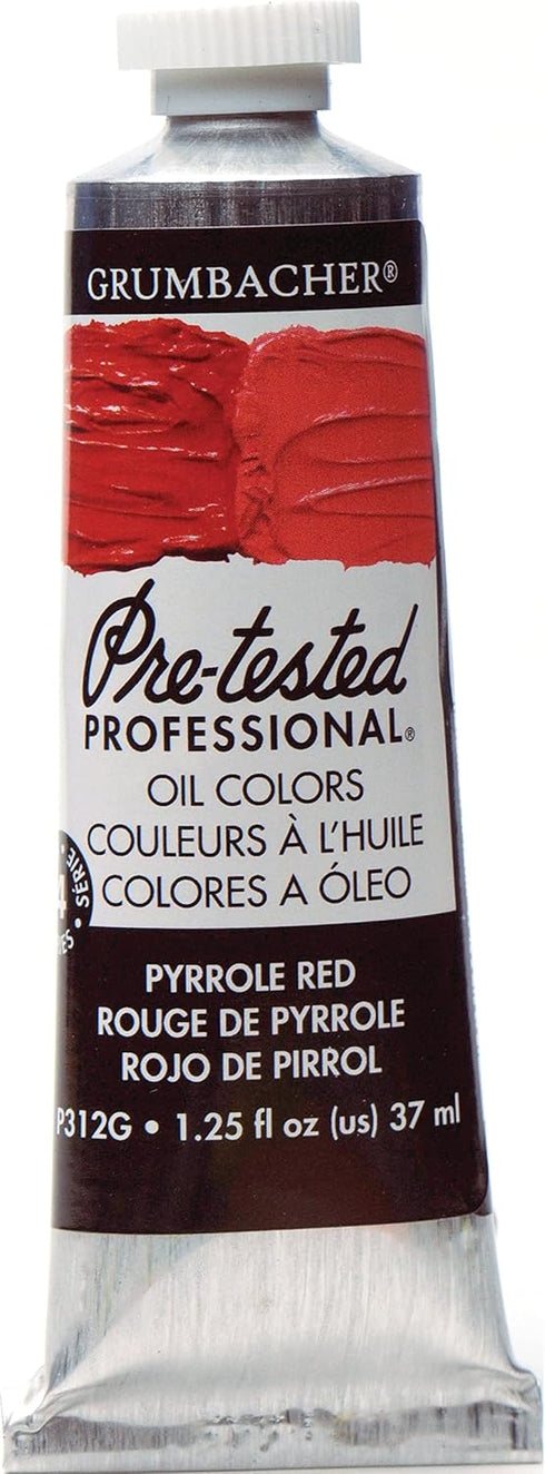 Grumbacher Pre-Tested Oil Paint, 37ml/1.25 oz., Pyrrole Red (P312G)...
