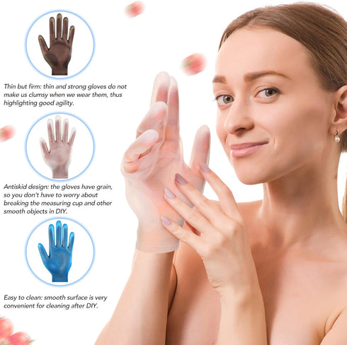 3 Pairs Silicone Gloves for Epoxy Resin Casting Reusable Waterproof Epoxy Gloves Safe Silicone Finger Protectors for DIY Jewelry Making Work Craft...