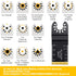 10PCS Titanium Oscillating Saw Blades, Universal Oscillating Multitool Blades Metal Cutting Quick Release for Hard Material Metal Nails Wood Plast...