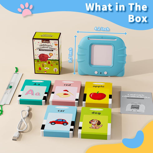 Toddler Toys Talking Flash Cards for 1 2 3 4 5 6 Year Old Boys and Girls, Autism Sensory Toys for Autistic Children, Learning Educational Montesso...